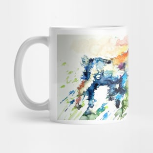 Baby goat playing Mug